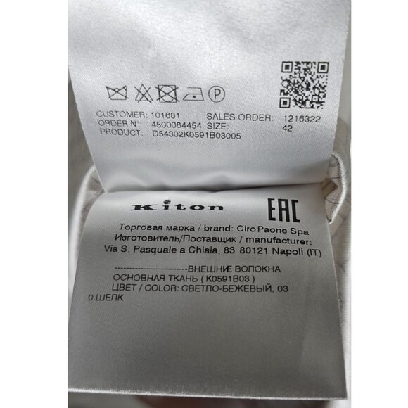 Kiton Womens Graphic-Print Silk Maxi Dress Size 42 Beige - Picture 9 of 11